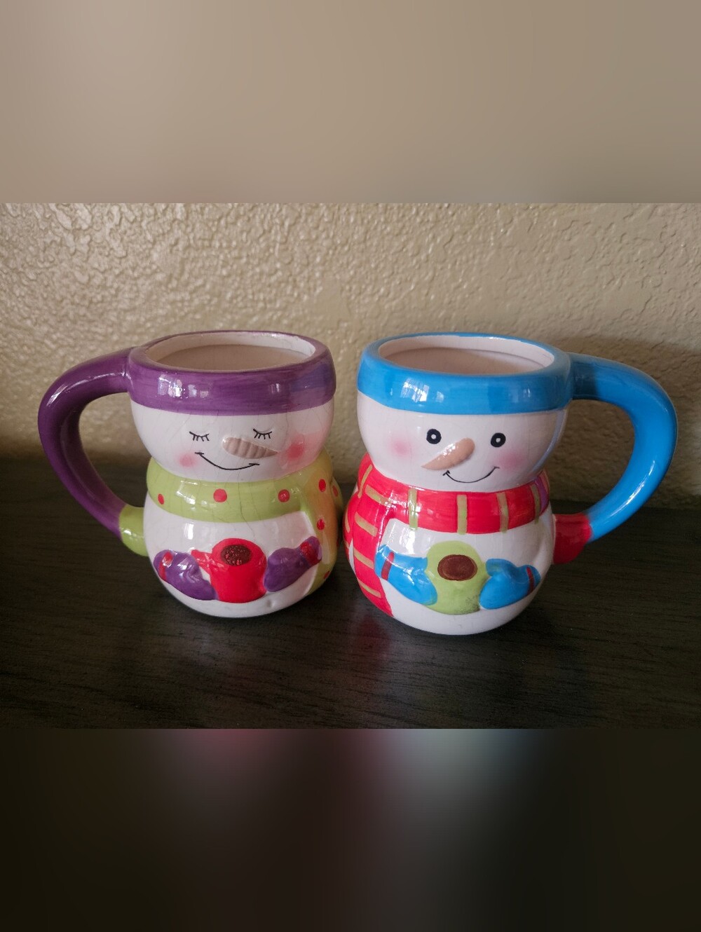 Snowman Ceramic Mug Set